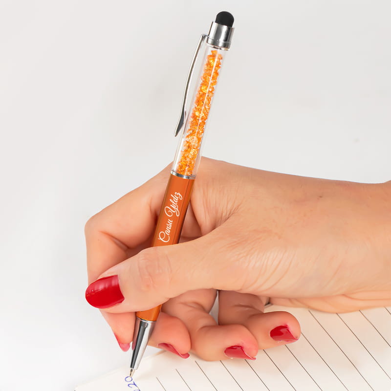 Kişiye Özel Swarovski Taşlı Kadın Kalemi