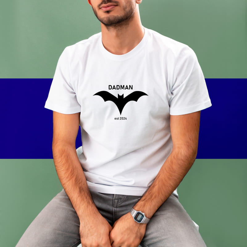 Kişiye Özel Tarihli DADMAN Baskılı Baba Tişörtü