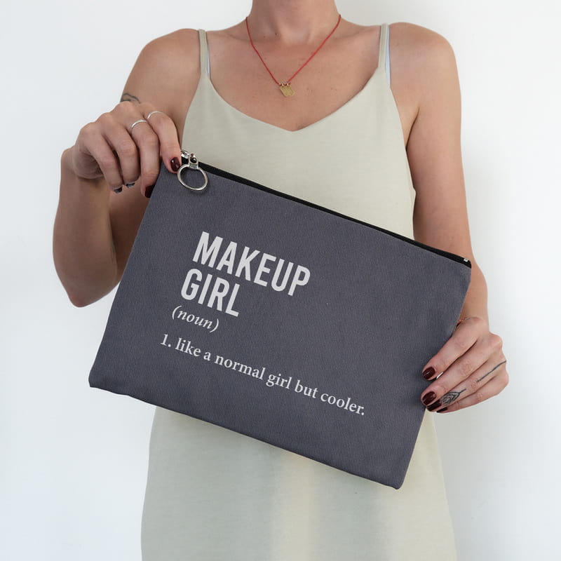 Makeup Girl Tasarımlı Şık Makyaj Çantası