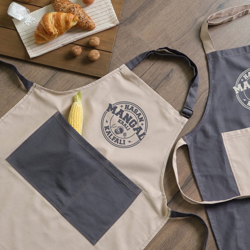 Mangal Krallarına Özel İsimli Mutfak Önlüğü