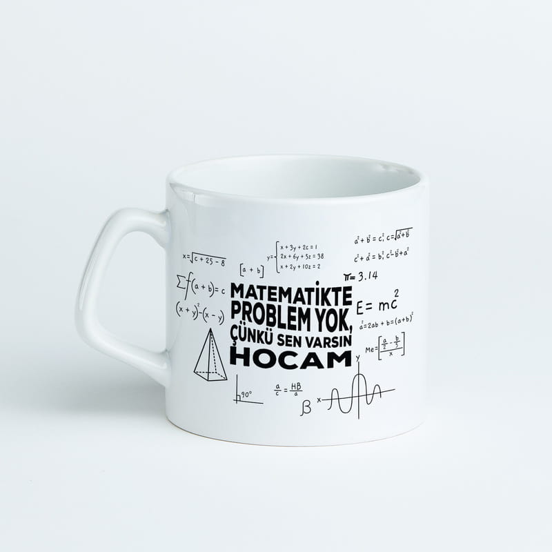 Matematik Öğretmenine Özel Tasarım Kahve Kupası