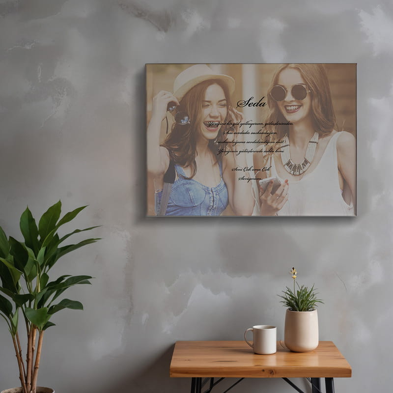 Mesajlı Kanvas Tablo 40x60