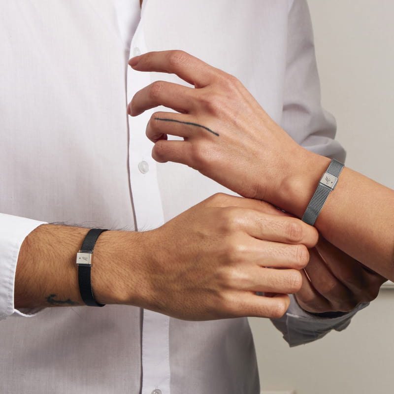 Minimal Kalp ve Harf Özelleştirmeli 2'li Kombin Bileklik