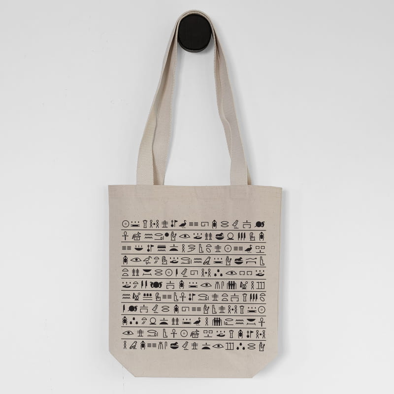 Mısır Hiyeroglif iconları Bez ve Makyaj Çantası Seti