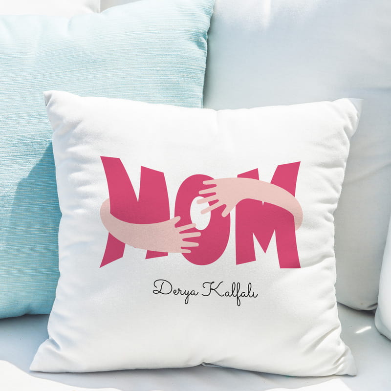 Mom Tasarımlı isme Özel Anne Yastığı