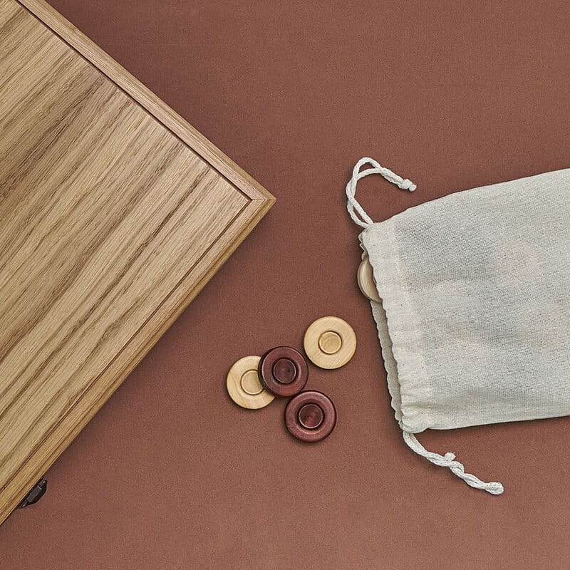 Monogram İsime Özel Fugalı Meşe Tavla