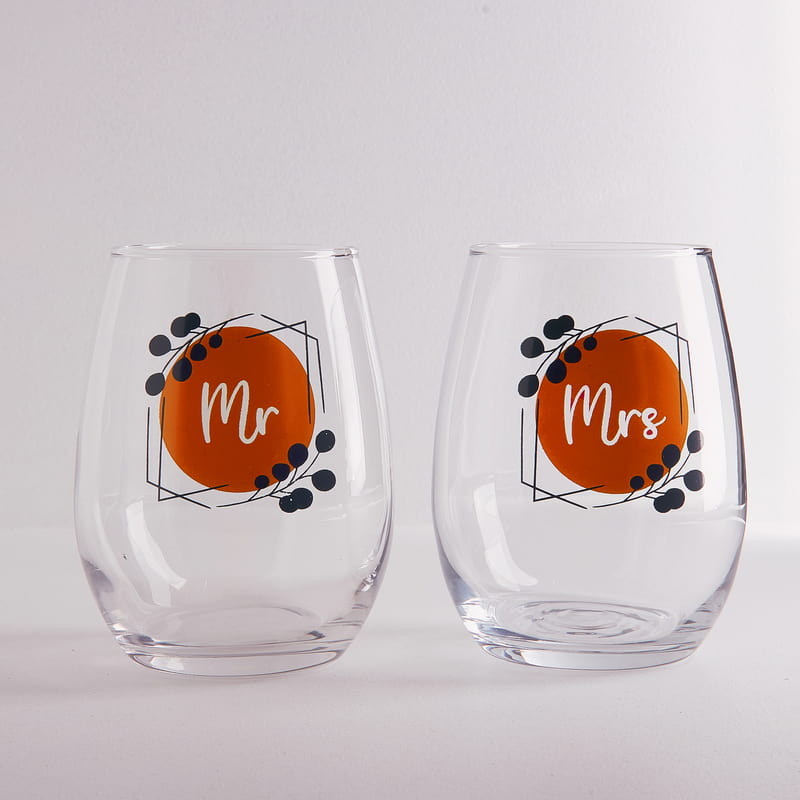 Mr & Mrs 2'li Meşrubat Bardağı