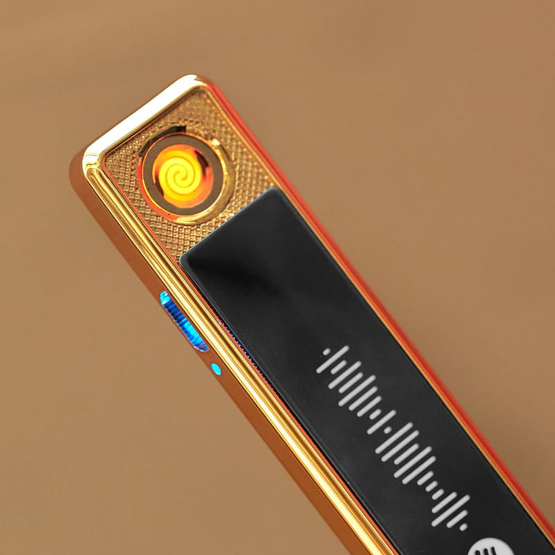 Müzik QR Kodu Tasarımlı Şarjlı Rüzgarda Sönmeyen Elektrikli Çakmak