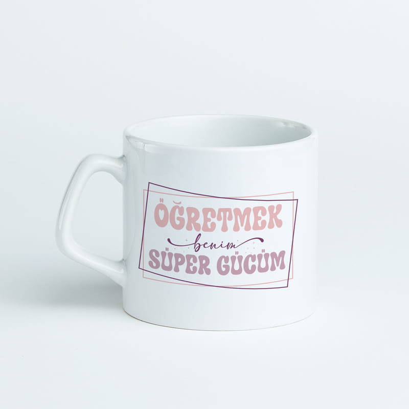 Öğretmene Hediye Süper Güç Temalı Kahve Kupası
