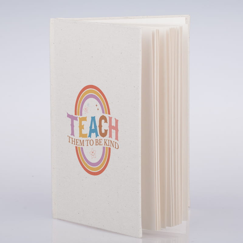 Öğretmene Hediye Teach Tasarımlı Kanvas Defter
