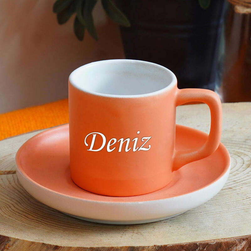 Öğretmenler Günü Kişiye Özel Kahve Fincanı Beton Kalemlik Kurşun Kalem Defter Hediye Seti