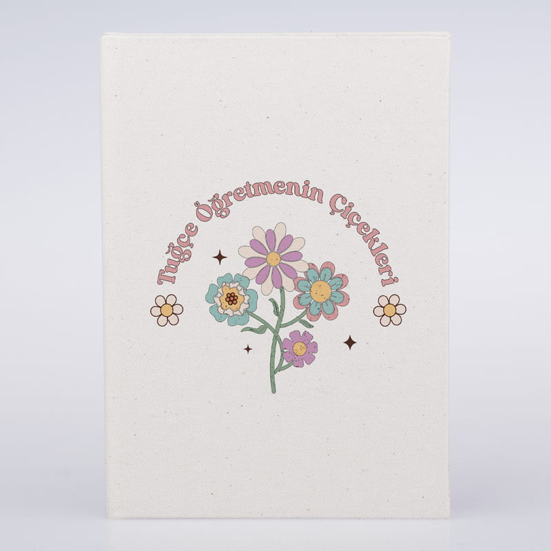 Öğretmenler Gününe Özel İsme Özel Kanvas Defter