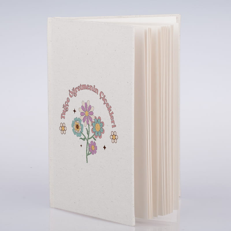 Öğretmenler Gününe Özel İsme Özel Kanvas Defter