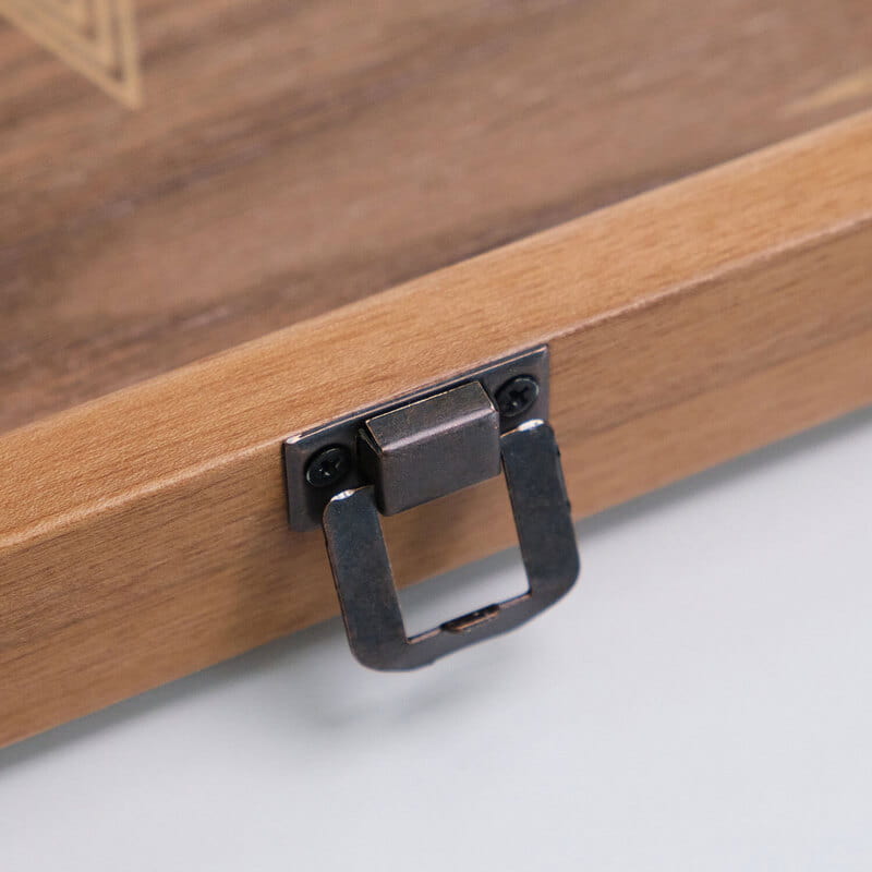 Özelleştirilebilir İsim ve Tarihli Deri Kaplama Ceviz Tavla