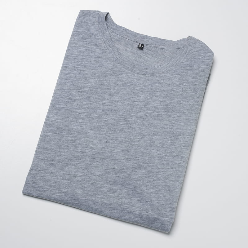 3'lü Kadın Tişört Seti - %100 Pamuklu - Lacivert - Gri Melanj - Füme