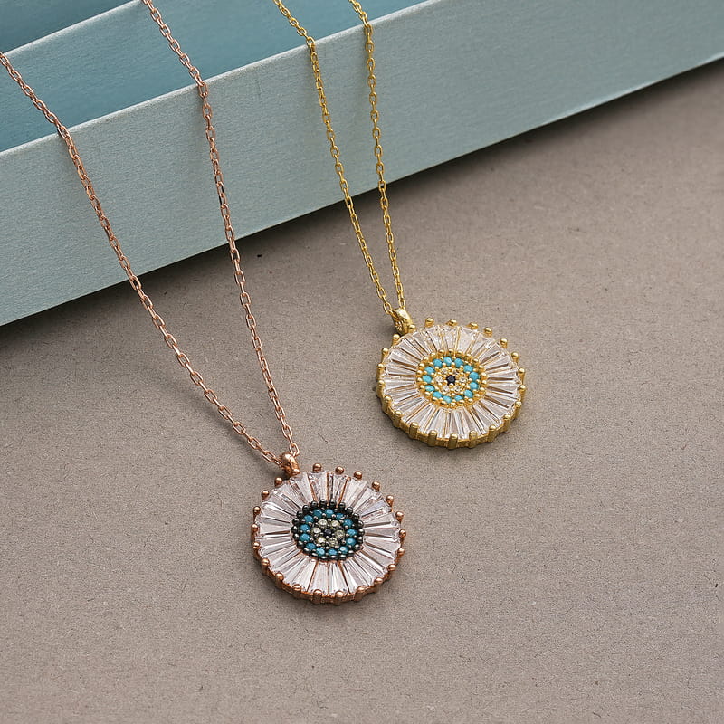 Rose Gümüş Papatya Kolye