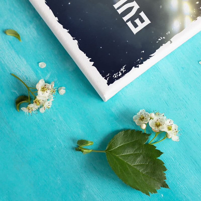 Sarı Lacivert Sevda Evladıma Miras Kişiye Özel Kanvas Tablo - 40x60