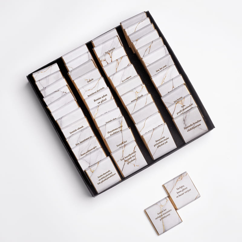 48 Adet Sevgi Mesajlı Sevgili çikolatası