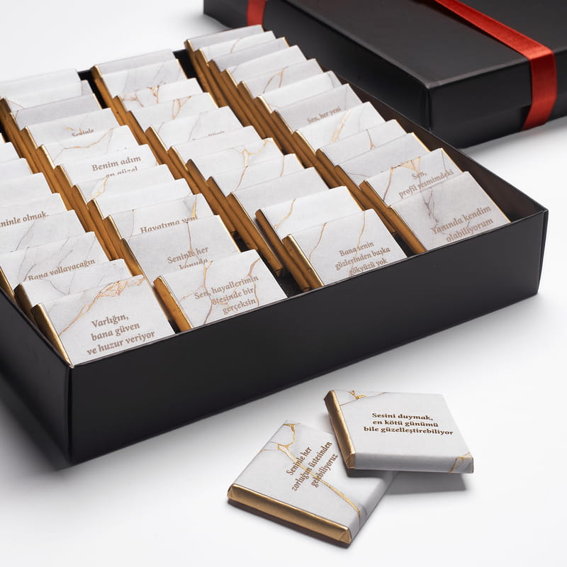 48 Adet Sevgi Mesajlı Sevgili çikolatası