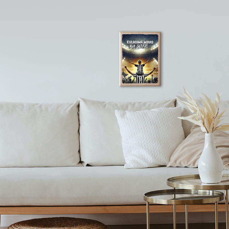 Siyah Beyaz Fanatiklerine Özel Evladıma Miras Ahşap Tablo