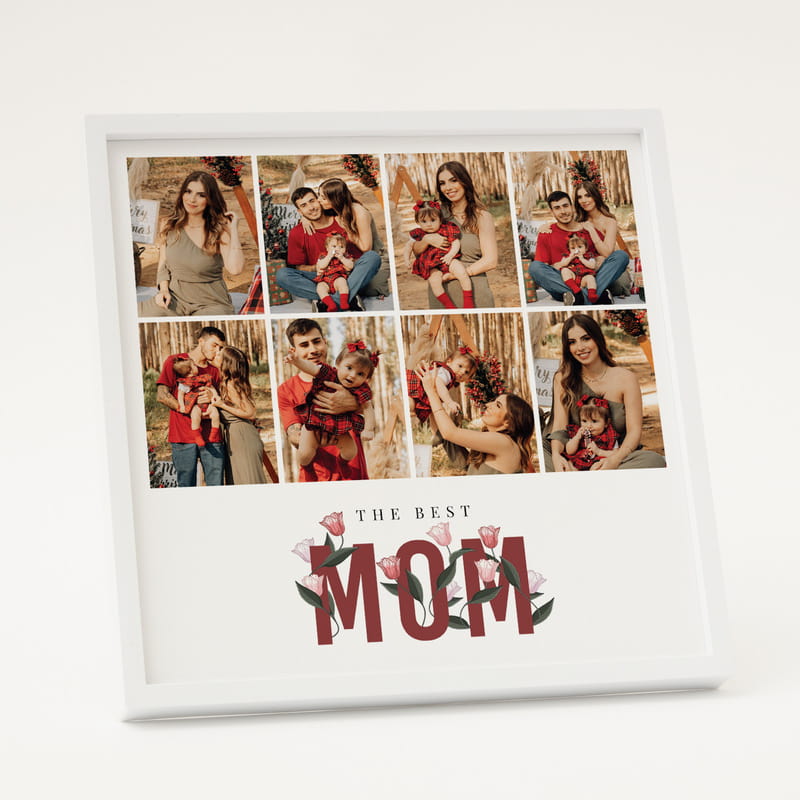 The Best Mom 8 Fotoğraflı Çerçeve - 20x20