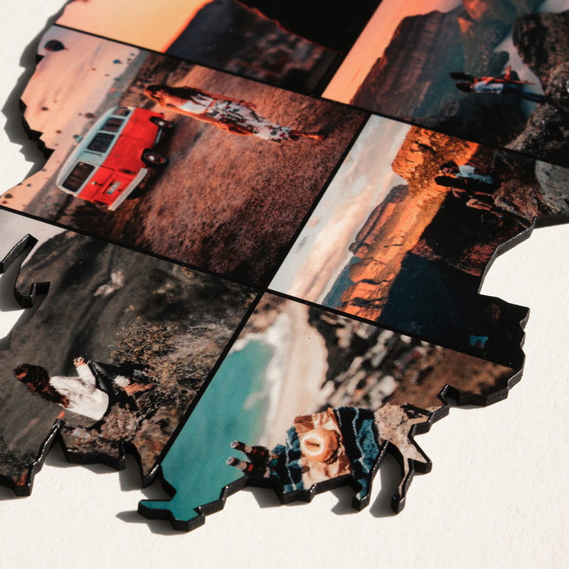 Türkiye Gezimizden 3 Boyutlu Fotoğraf Kolaj Haritası - 30x40 Çerçeve