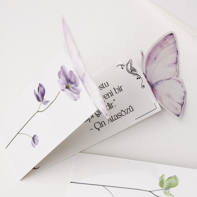Uçuşan Kelebek Kitap Ayracı - 7'li Set