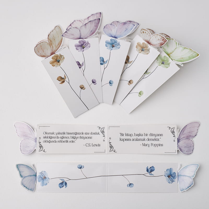 Uçuşan Kelebek Kitap Ayracı - 7'li Set