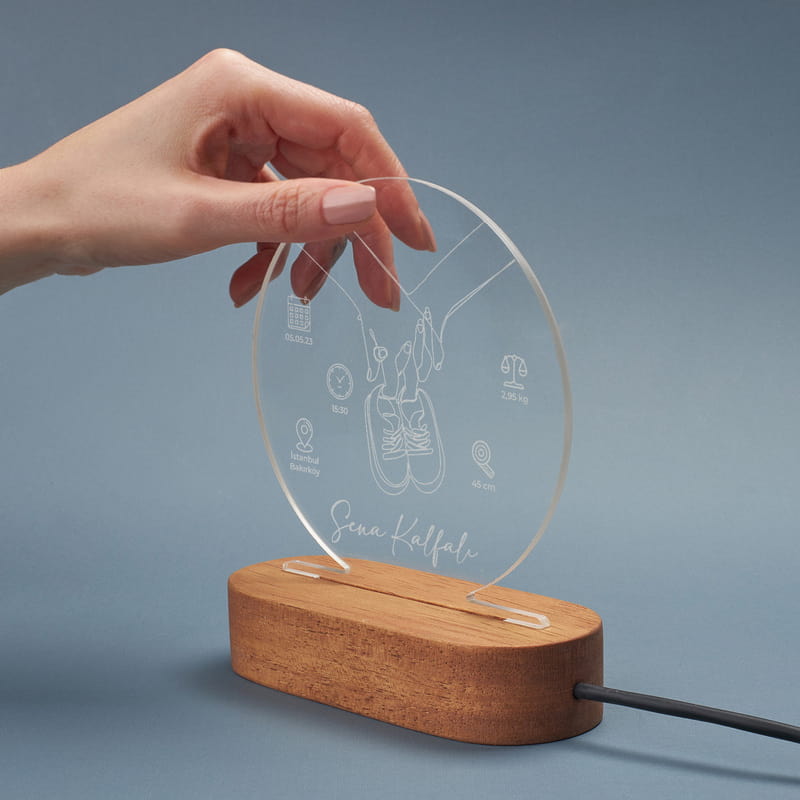 Yenidoğan Bebek Hatırası Dekoratif LED Lamba