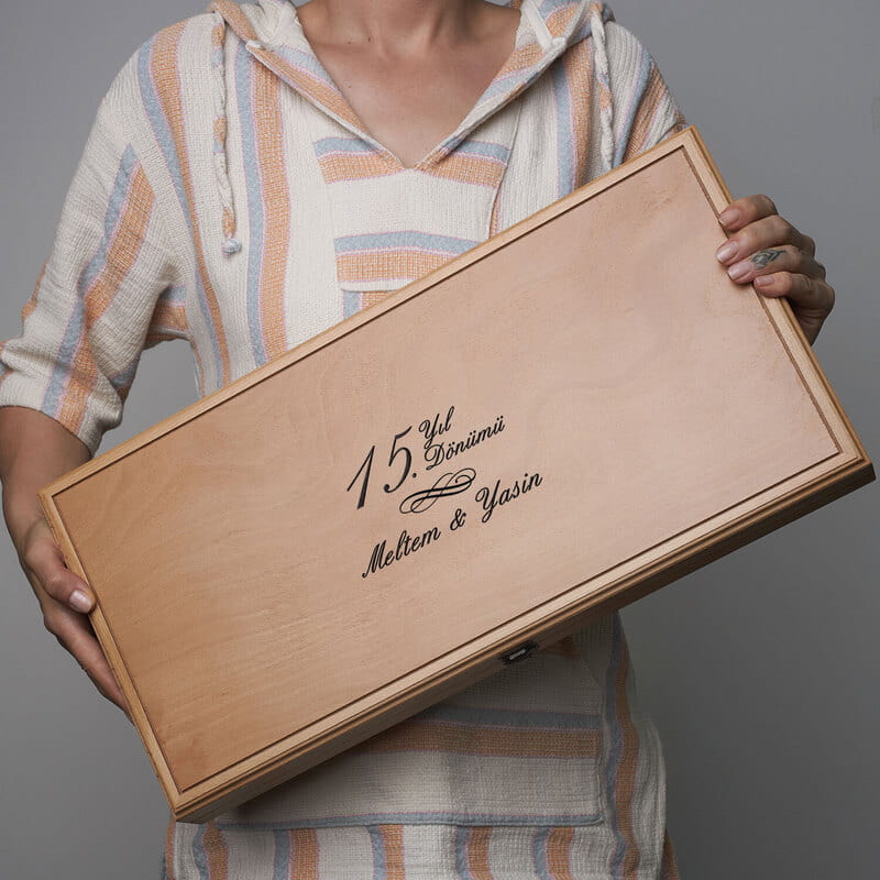 Yıl Dönümü Özel Özelleştirilebilir Kayın Tavla Seti