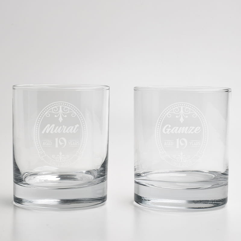 Yıldönümü Özel 320cc İsimli Viski Bardağı Seti