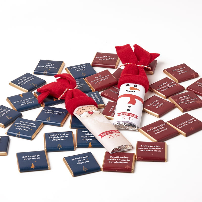 32 Yeni Yıl Dileği Mesajlı Kutulu Çikolata