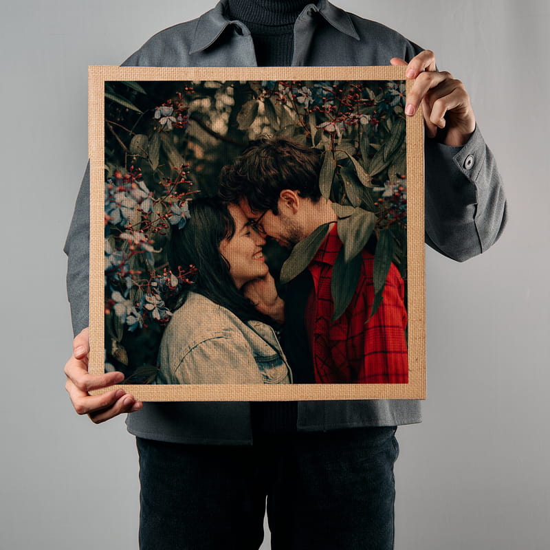 40x40 Fotoğraf Baskılı Hasır Kanvas Tablo