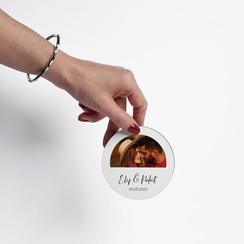 6'lı Bardak Altlığı Seti - Fotoğraf İsim Özelleştirmeli