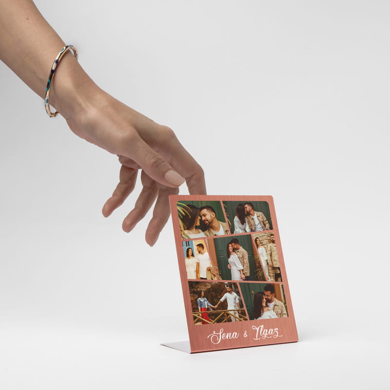 8 Fotoğraf Kolajlı Hediye Metal Çerçeve