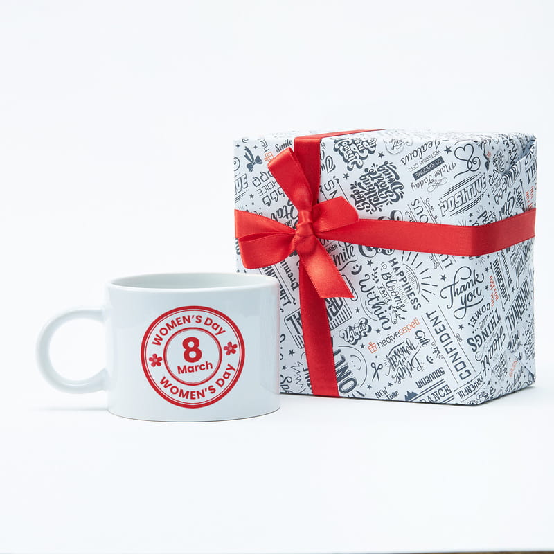 8 Mart Kadınlar Günü Tasarımlı Fincan