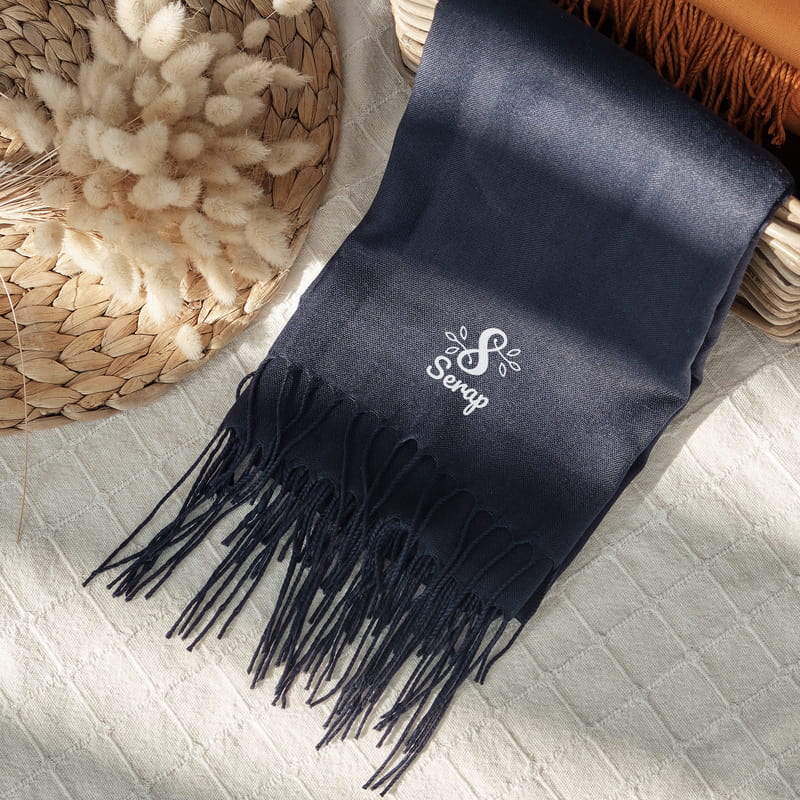 8 Mart Özel Kişiselleştirilebilir Püsküllü Şal