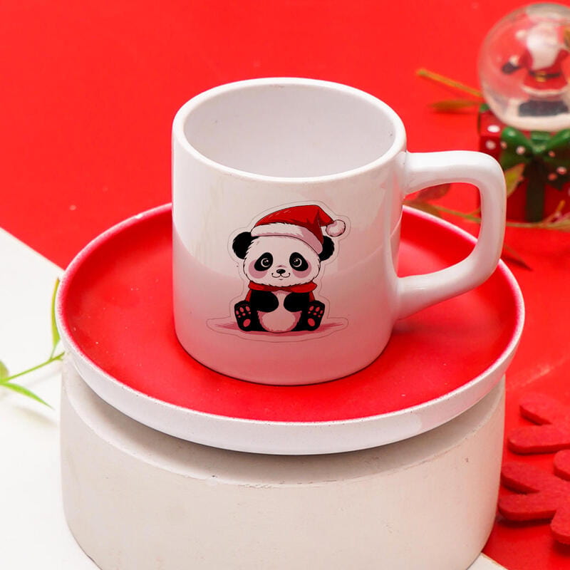 Ahşap Kutulu Yılbaşı Defter Kalem Çam Ağacı Fincan Kahve Mum Hediye Kutusu