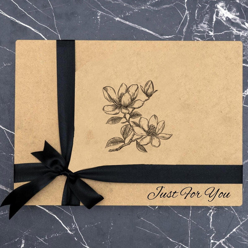 Ahşap Kutusunda Turuncu Renkli Kişiye Özel Hediye Seti