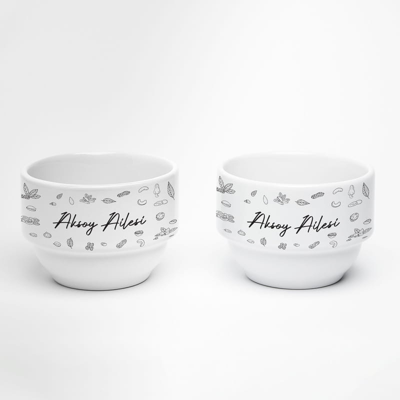 Aile İsimli 2'li Çerezlik Kase