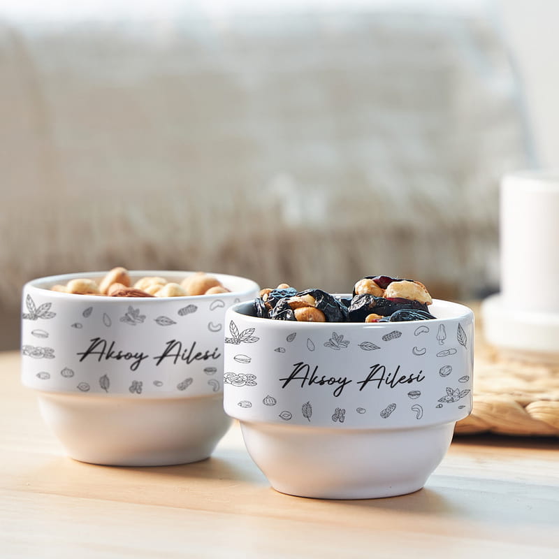 Aile İsimli 2'li Çerezlik Kase