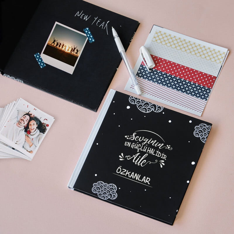 Aile Mottolu Özelleştirilebilir Anı Hatıra Defteri