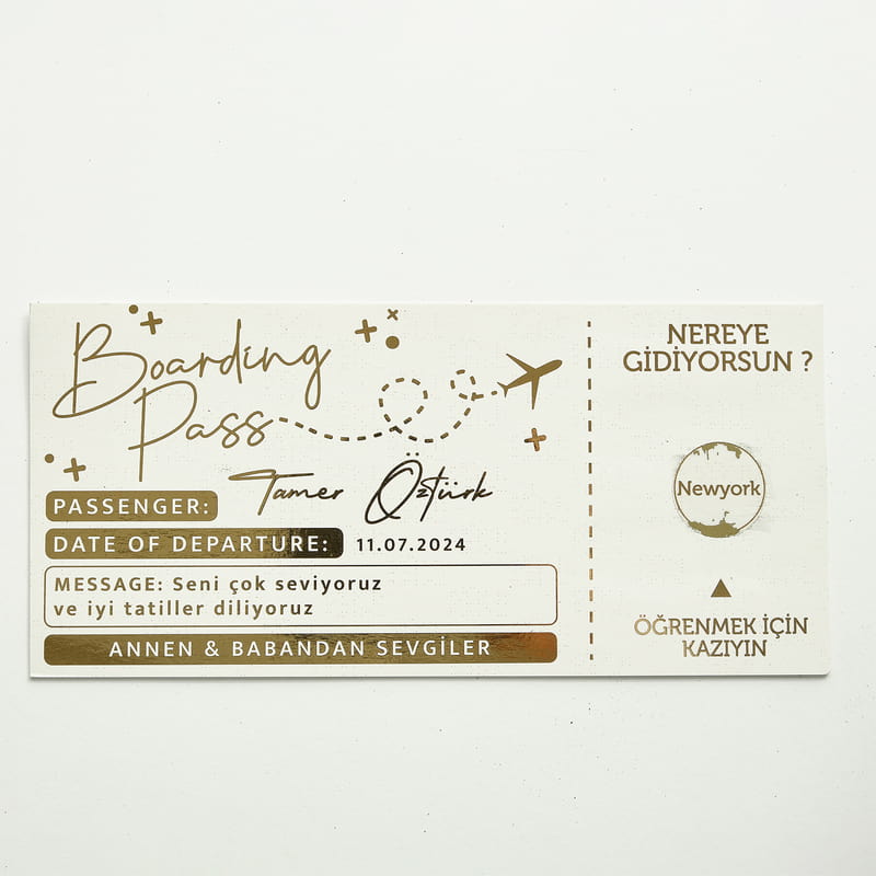 Anne Babadan Tatil Hediyesi Kazı Kazan Bilet