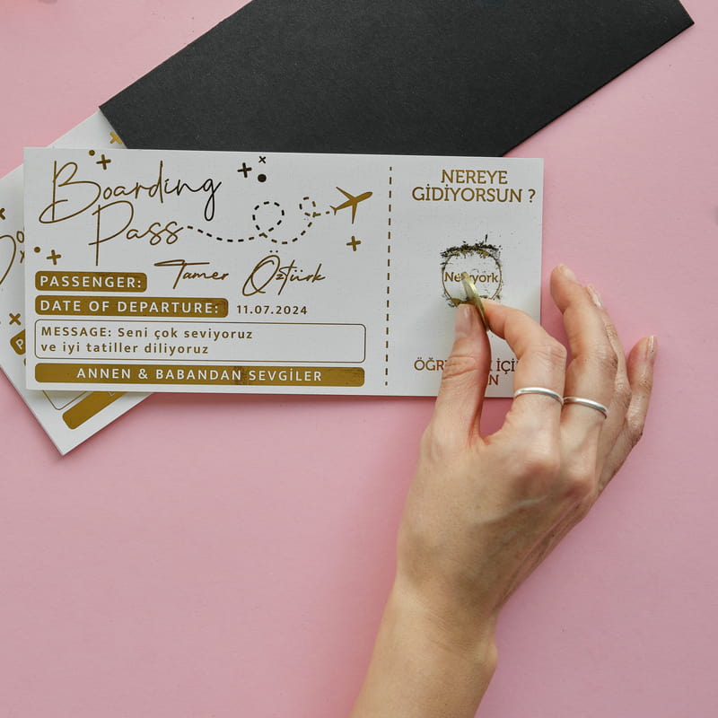 Anne Babadan Tatil Hediyesi Kazı Kazan Bilet