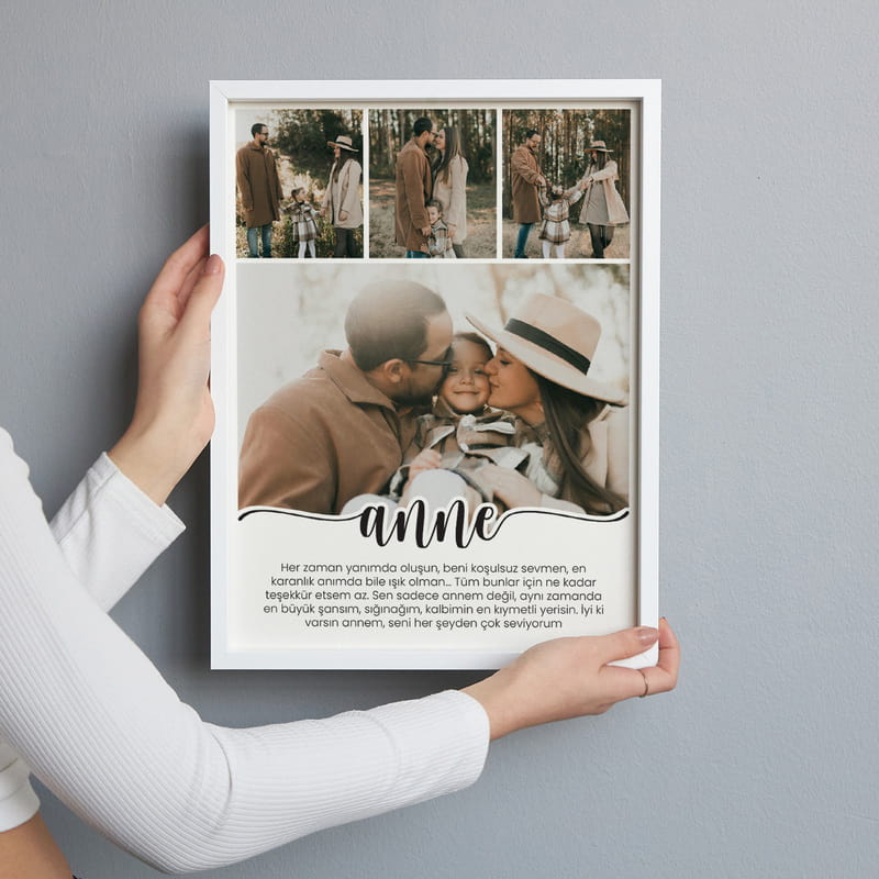 Anne Sevgim Kolaj Fotoğraflı Çerçeve