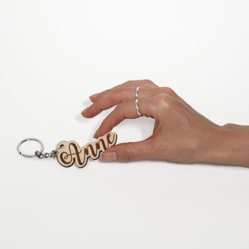 Anne Yazılı Ahşap Anahtarlık