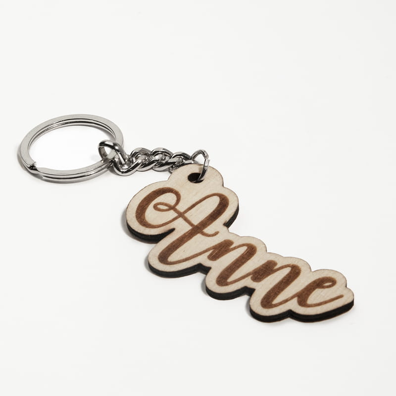 Anne Yazılı Ahşap Anahtarlık