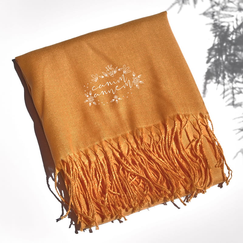 Anneler Günü Hediyesi Canım Annem Mesajlı Dokulu Şal