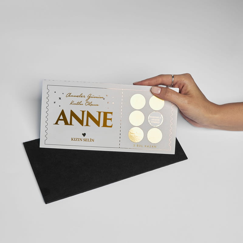 Anneler Günü Hediyesi Kişiye Özel Kazı Kazan Bilet