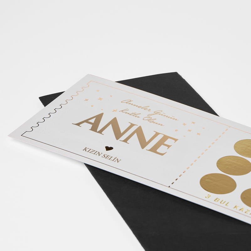 Anneler Günü Hediyesi Kişiye Özel Kazı Kazan Bilet